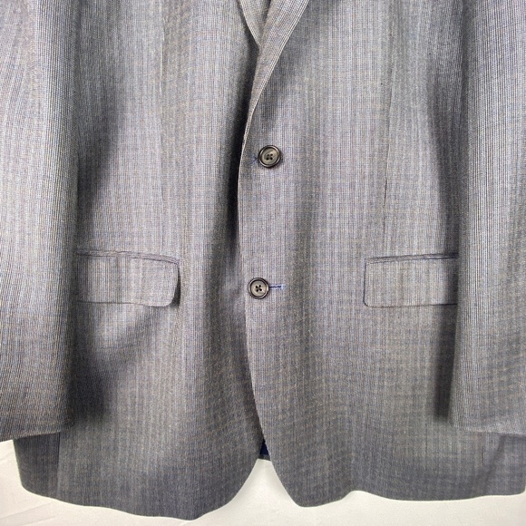 Lauren Ralph Lauren Blazer Men's 42R Blue Gray Silk/wool Plaid Single Breasted - Picture 6 of 15